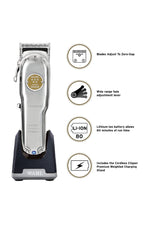 Wahl Professional 5 Star Cordless Senior Clipper Metal Edition with Charge Stand, Plated Adjustable Blades, Lithium Ion Battery, 80 Minute Run Time