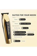 Wahl Professional 5 Star Gold Cordless Detailer Li Trimmer for Professional Barbers and Stylists